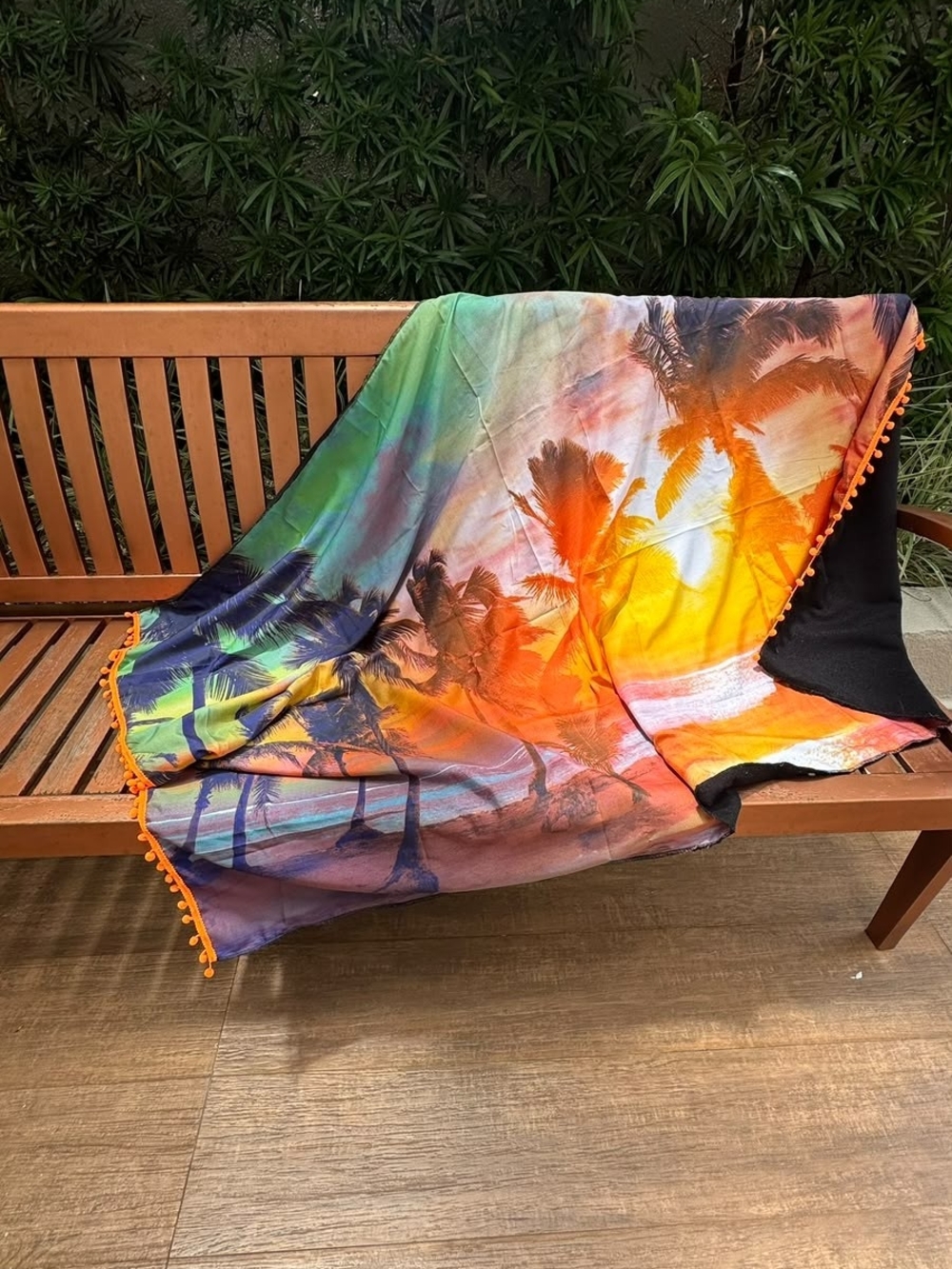 Authentic Brazilian Beach Wrap/towel Tropical Sunset - Multi-Color